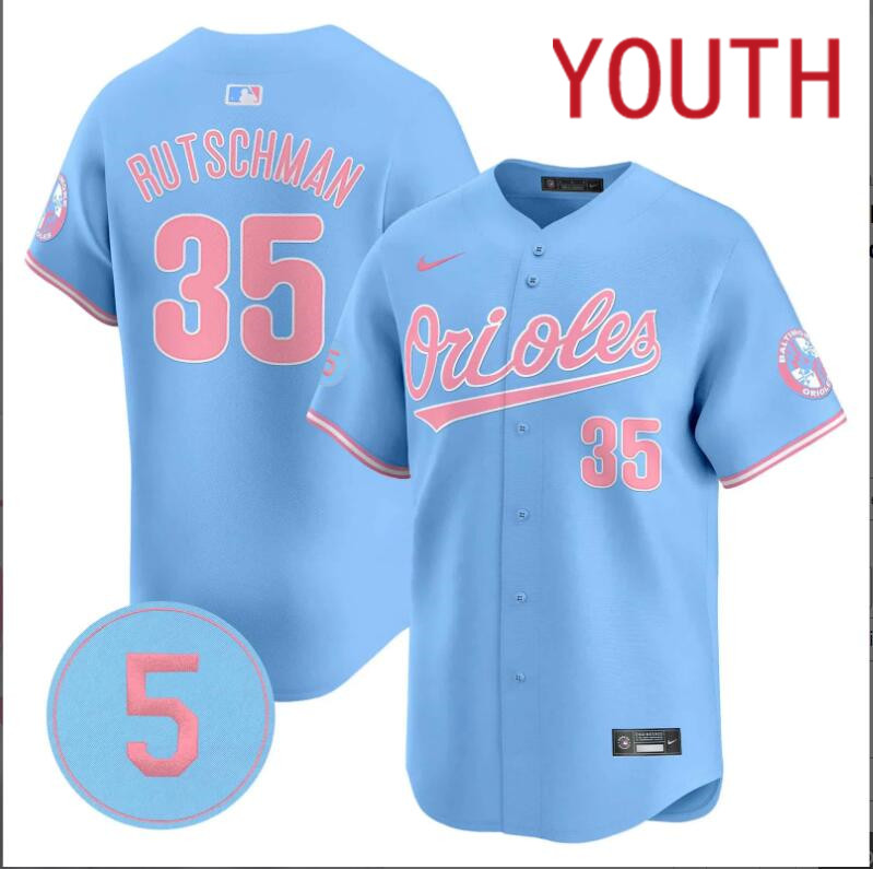 Youth  Baltimore Orioles #35 Rutschman blue 2024 Nike MLB jersey->indianapolis colts->NFL Jersey